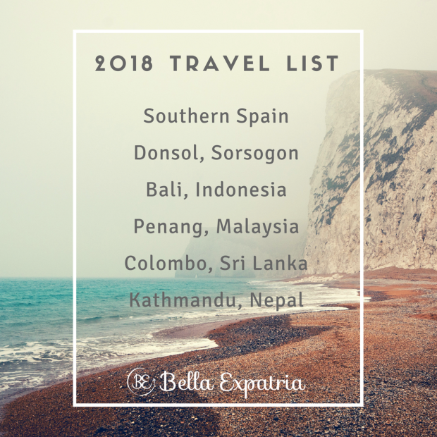 2018 Travel List
